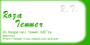 roza temmer business card